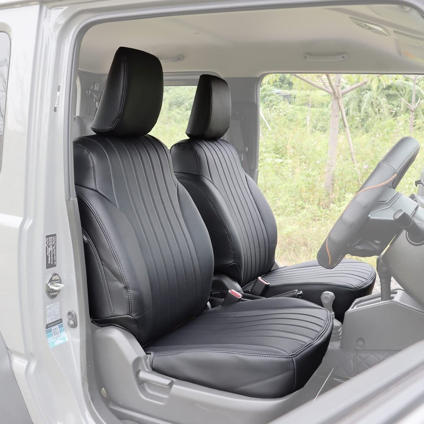 For Suzuki Jimny Seat Cover JB64 Sierra JB74 Front Leather Black