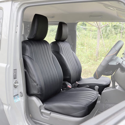 For Suzuki Jimny Seat Cover JB64 Sierra JB74 Front Leather Black